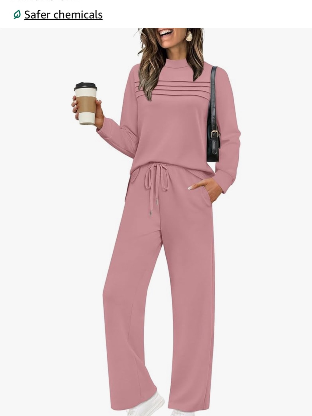 Casual Women's Two-Piece Lounge Set - Dusty Rose never worn